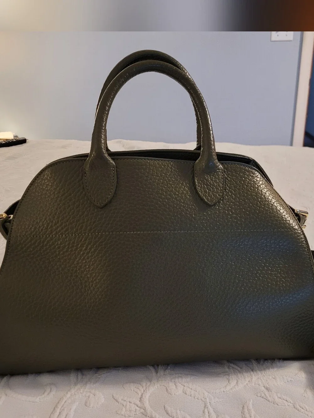 Divina Firenze  Olive Green Leather Satchel
